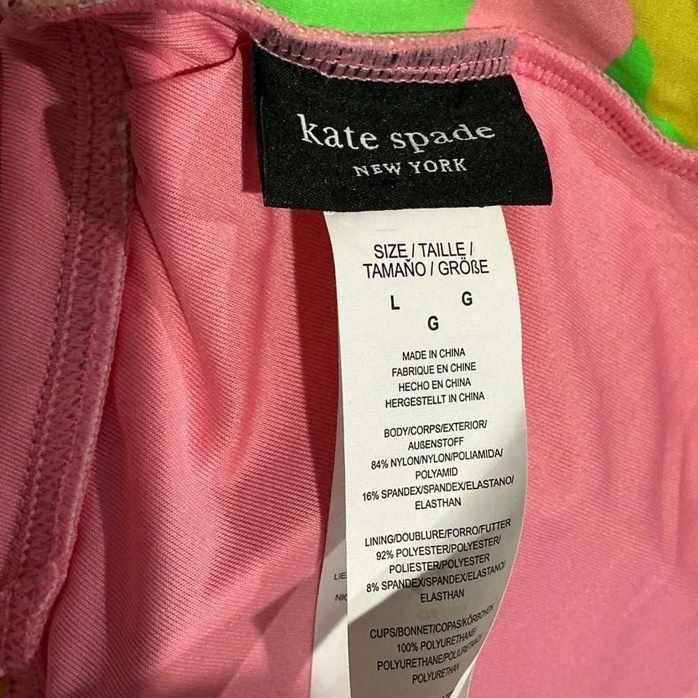 Kate Spade New York Floral Cutout One-Piece Swimsuit Size L - NWT 🌺✨